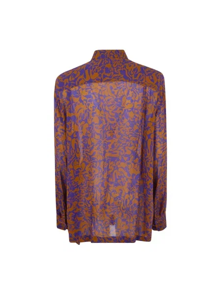 Jedwabna koszula Dries Van Noten z nadrukiem