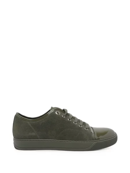 Sneakerși Lanvin din piele de căprioară verde