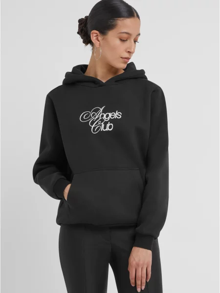 Суичър с качулка Mister Tee черно