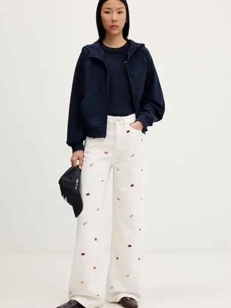Tommy Jeans Hanorac Flag Bleumarin Boxy Fit
