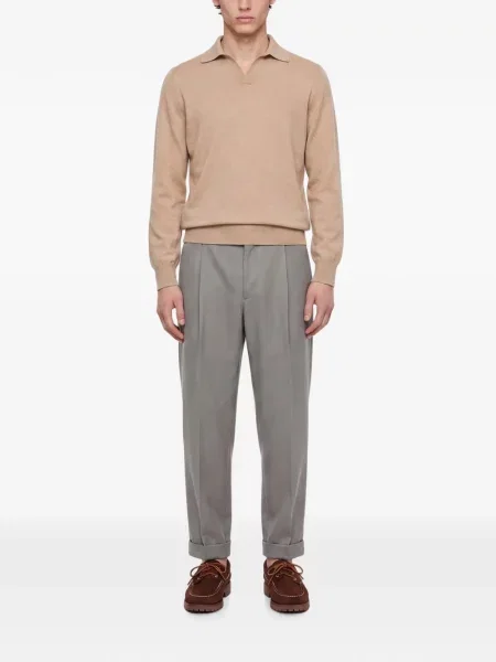 Gulerat lung tricou polo Brunello Cucinelli