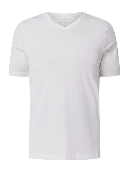 T-shirt z bawełny bio Fynch-hatton biała