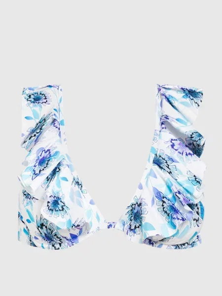 Ліф від купальника Lizzy в принт з рюшами Vilebrequin білий