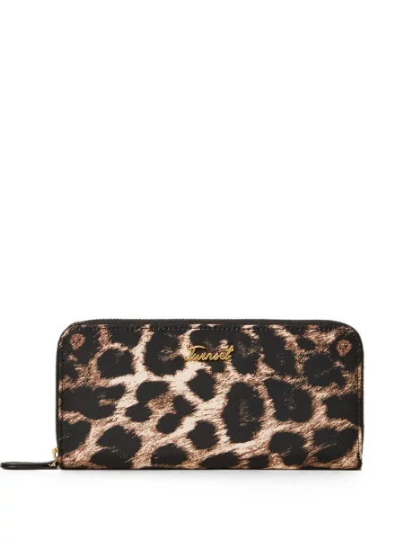 Portofel Twinset cu imagine cu model leopard negru