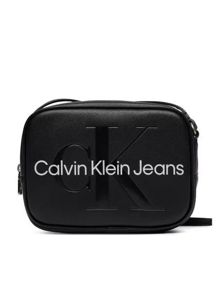 Calvin Klein Jeans Torba preko ramena / bijela crna