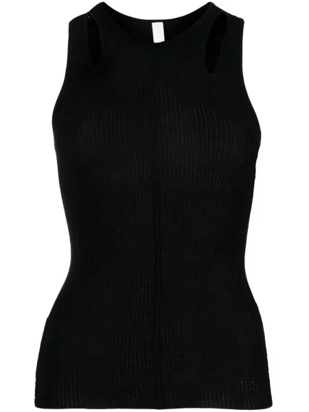 Top Dion Lee din lână merinos negru