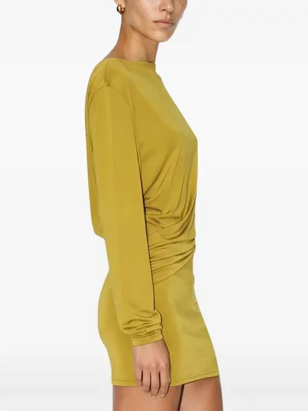Rochie mini Ronny Kobo drapată verde