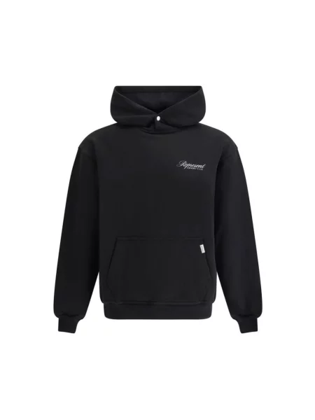 Lniana bluza z kapturem Represent czarna