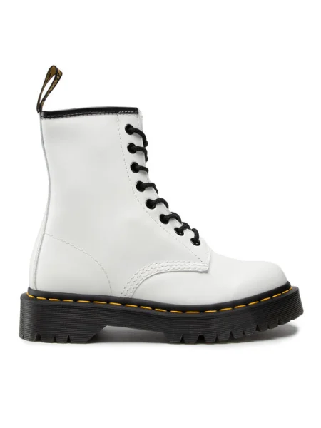Botine Dr. Martens alb