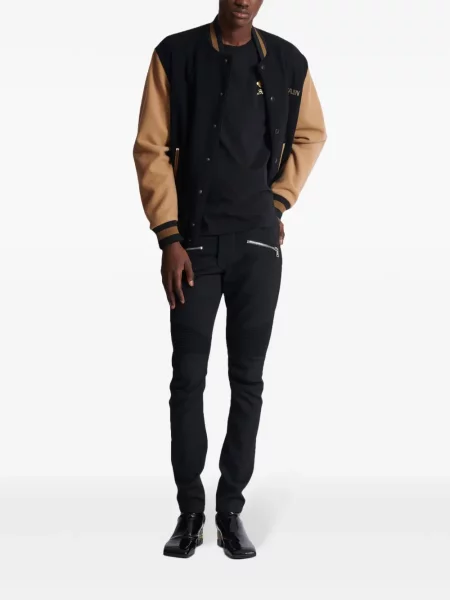 Raštuotas marškinėliai Balmain juoda