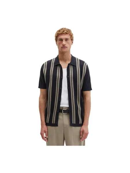 Marc O'polo Koszulka Z Dzianiny O Kroju Regular Fit blau niebieska