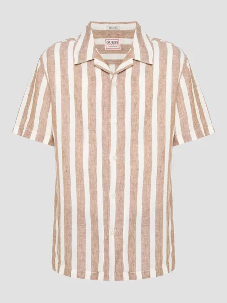 Льняная рубашка Guess в полоску