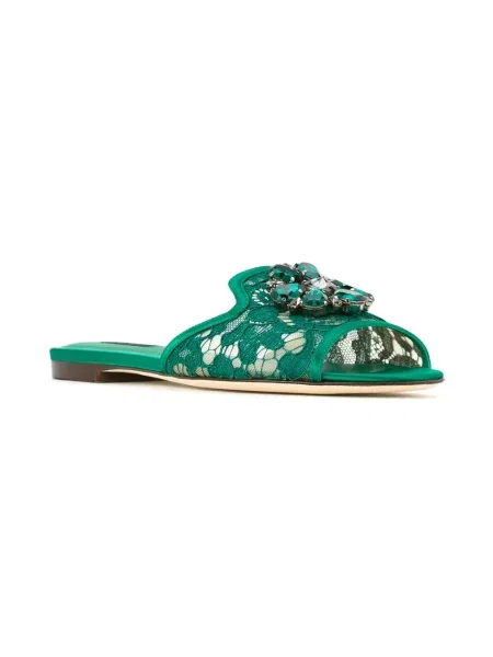 Krajková brož Dolce & Gabbana zelená
