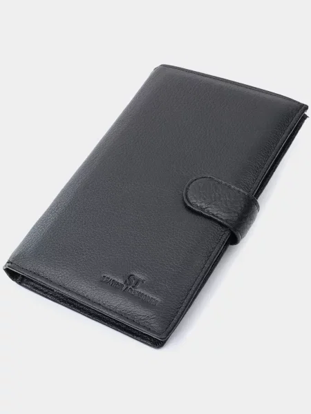 ST Leather Accessories Гаманець Шкіра чорний