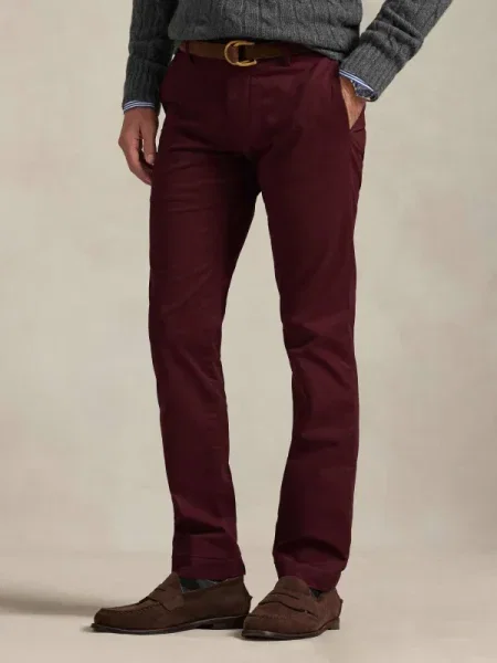 POLO RALPH LAUREN Pantaloni chino GREENWICH | stretch bordo