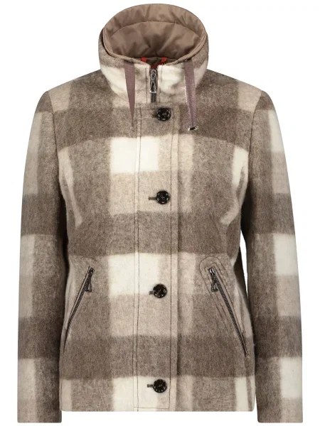 Amber & June Prehodna jakna temno siva / blata / greige bela