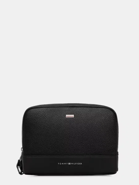 Geantă crossbody Tommy Hilfiger din piele negru