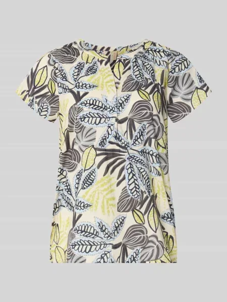 T-shirt o kroju relaxed fit z kwiatowym nadrukiem na całej powierzchni Soyaconcept