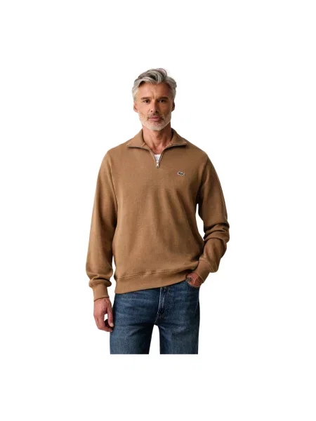 Bluza rozpinana Lacoste brązowa