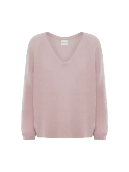 Sweter Americandreams wełniany różowy