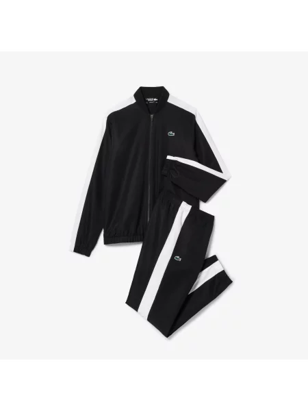 Lacoste Dres Regular Fit Z Długim Rękawem I Blokami Kolorów W Kolorze Czarnym czarny