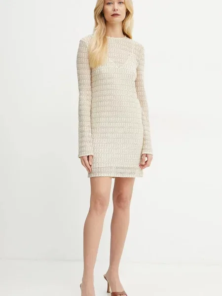 Платье мини Missoni бежевое