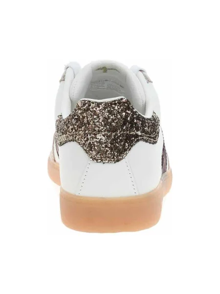 Sneakerși Tamaris cu model leopard alb