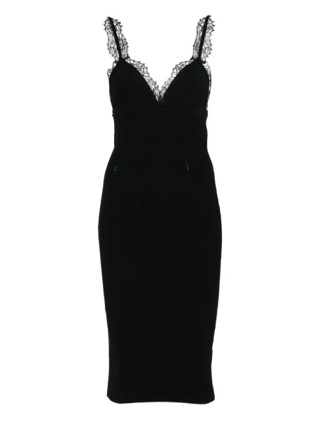 Rochie midi Blumarine din dantelă până la genunchi de costum negru