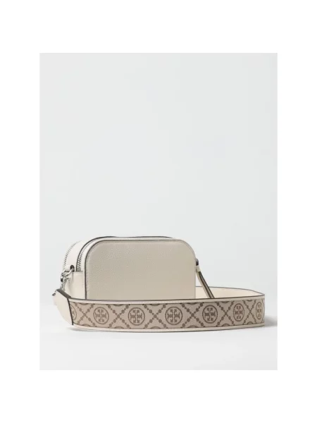 Torebka crossbody Tory Burch skórzana biznesowa beżowa