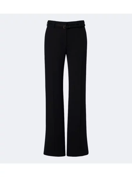 Cu centură pantaloni Dries Van Noten negru