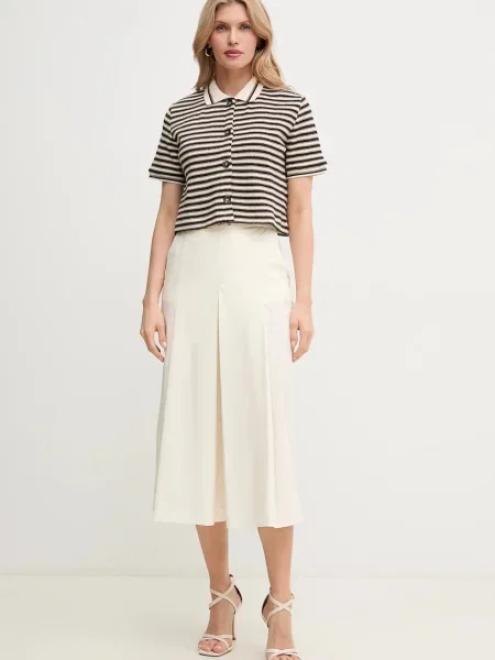 TWINSET Trapézová sukňa béžová