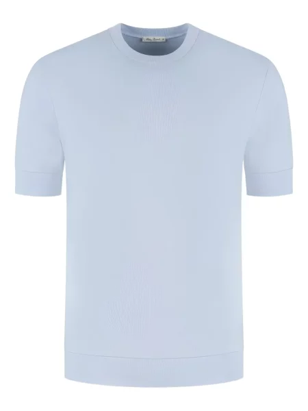 Tricou Stefan Brandt cu decolteu rotund scurt albastru