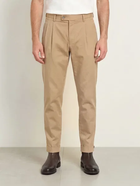 Hiltl Chino Kalhoty Extra Slim Fit velbloudí