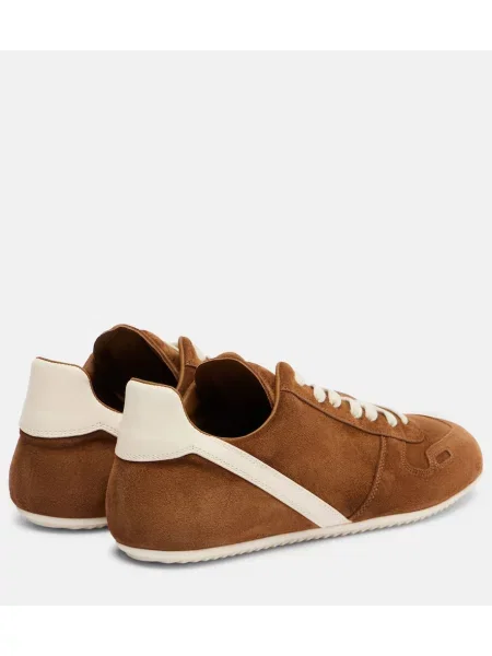 Sneakerși Rick Owens din piele de căprioară maro