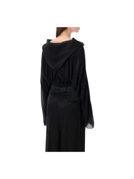 Bluza z kapturem Rick Owens z kapturem czarna