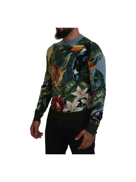 Sweter Dolce And Gabbana wełniany w tygrysie prążki