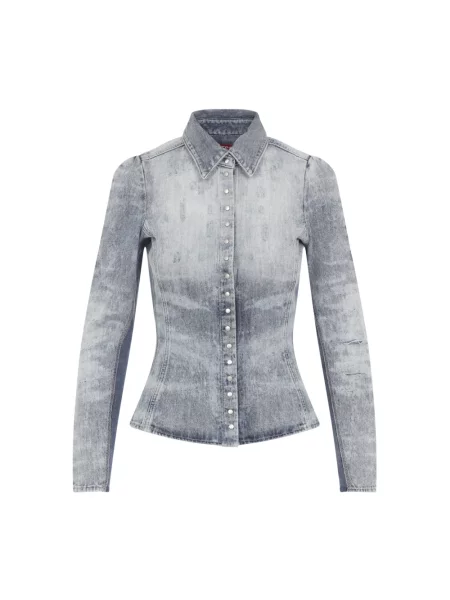 Koszula dżinsowa Diesel casual niebieski