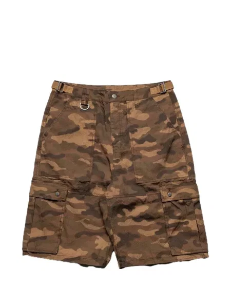 Pantaloni scurți cargo Ksubi cu imagine cu model camuflaj maro