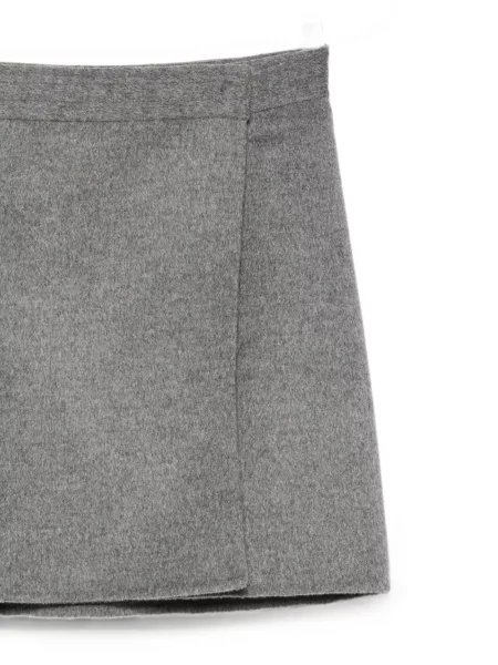 Fusta mini Semicouture de lână plic gri