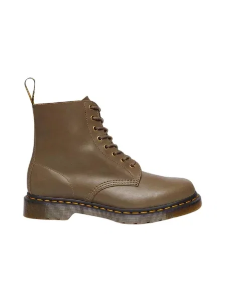 Botki Dr. Martens skórzane zielone