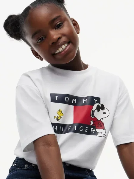 Tommy Hilfiger тениска за деца от x Peanuts бяло