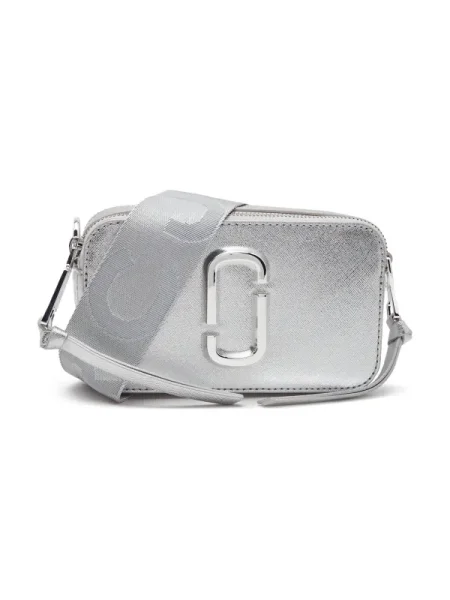 Marc Jacobs De piele geantă poștaș argintiu