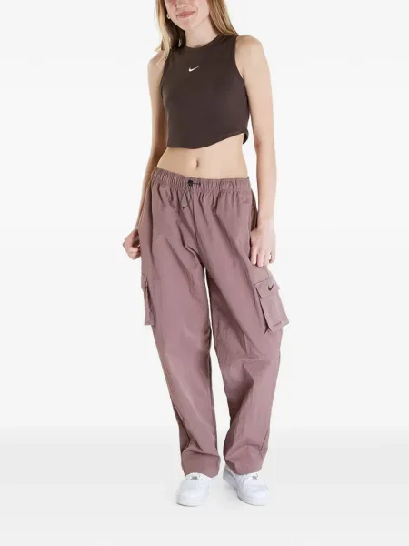 Krótka dzianinowa koszulka Nike do biegania czarna