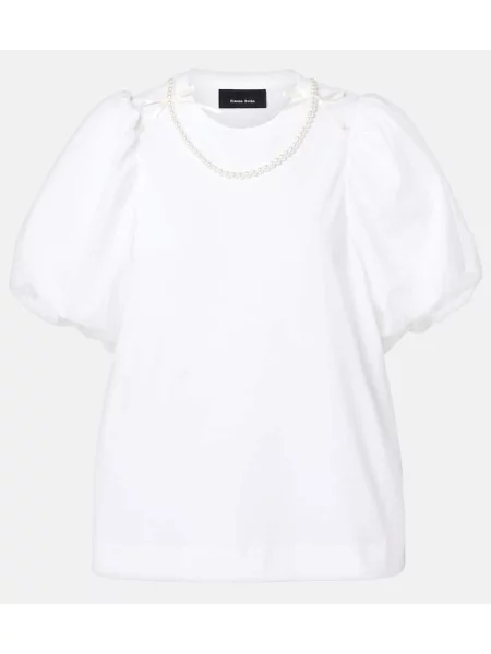 Top Simone Rocha z dżerseju biały