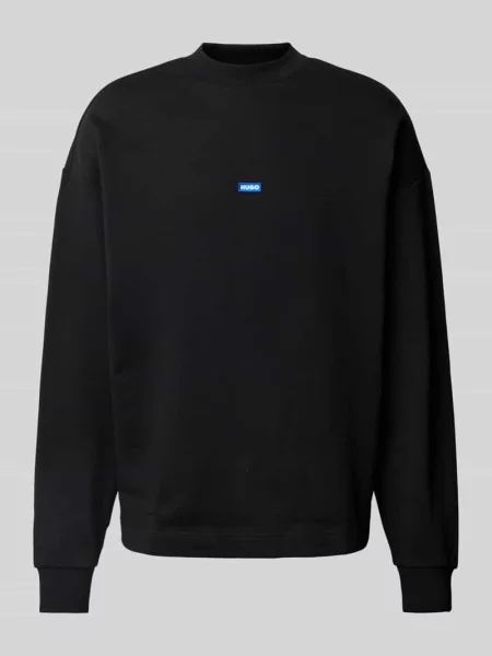 Bluza Hugo Blue ze stójką frotte czarna