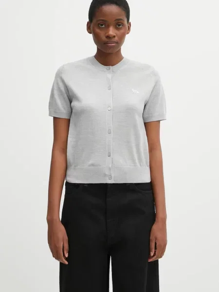 Maison Kitsuné Μάλλινη ζακέτα Baby Fox Fine Merino