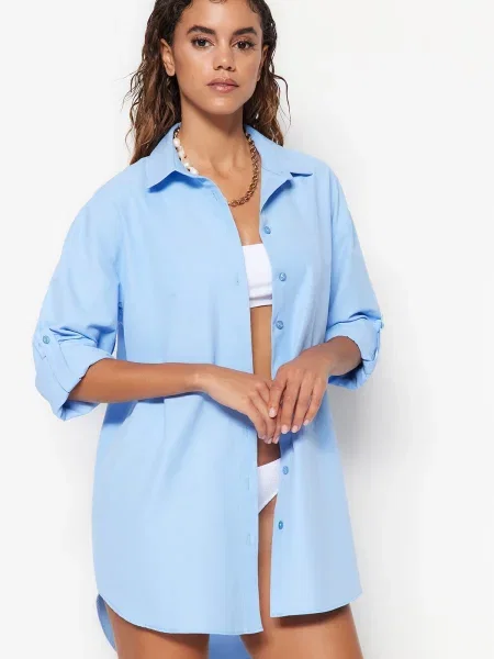 Cămașă Trendyol albastru