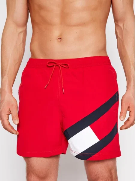 Tommy Hilfiger Underwear Maudymosi trumpikės tamsiai mėlyna balta raudona