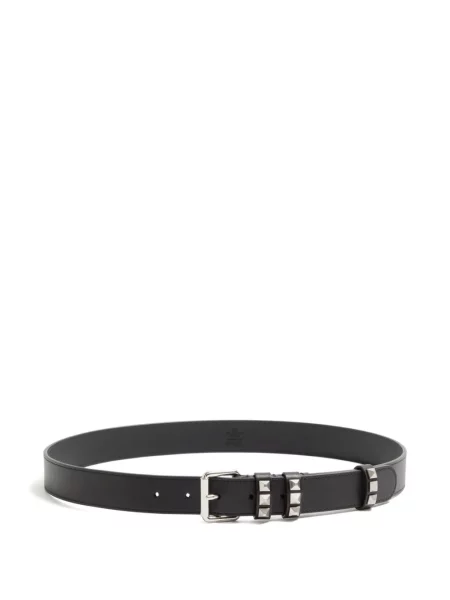 Curea Valentino Garavani din piele cu tepi negru
