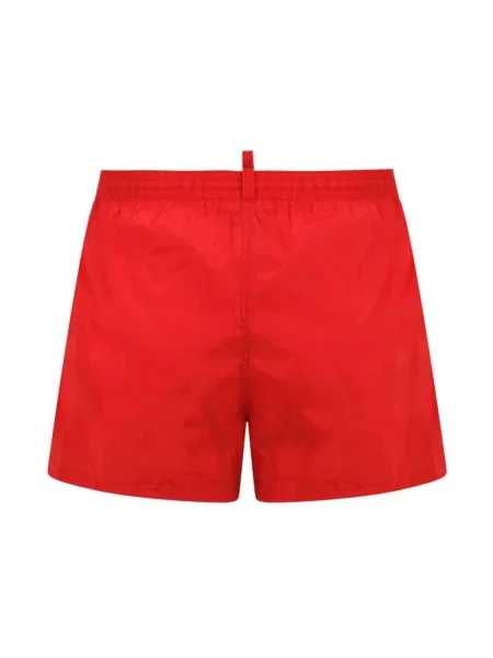 Kąpielówki Dsquared2 z logo czerwone